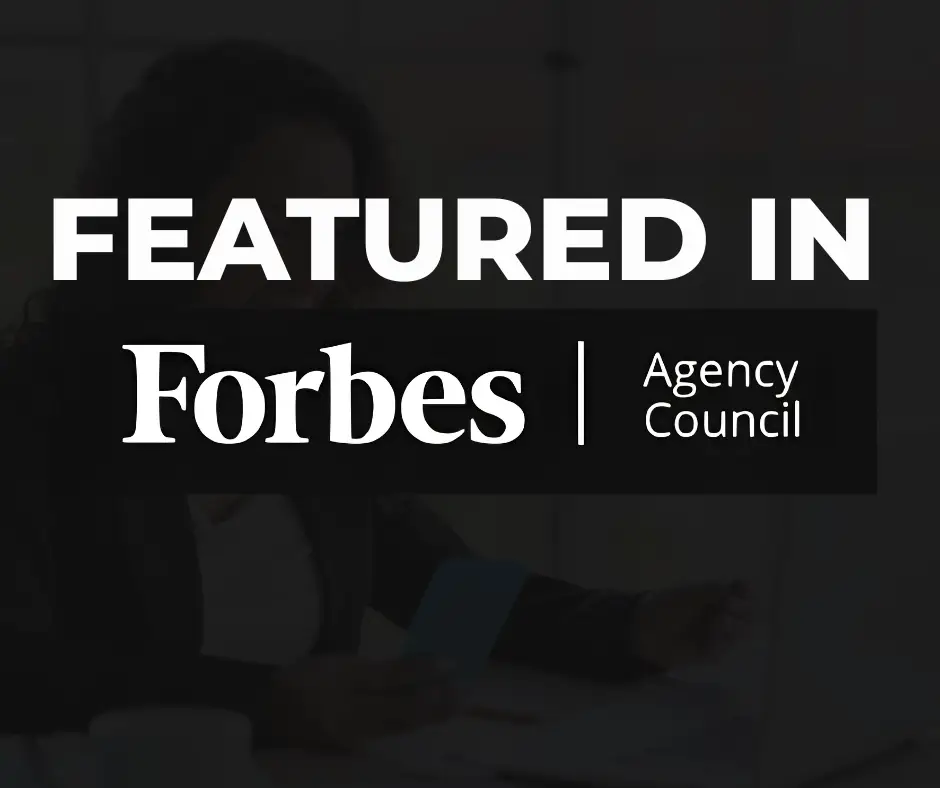 Sarah Tourville sharing her Forbes Agency Council contributor feature on B2B marketing fatigue